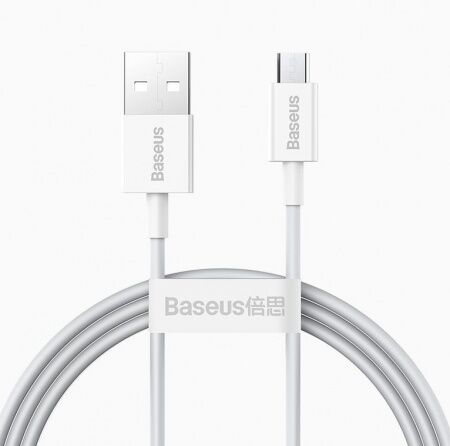 Кабель USB BASEUS Superior Series Fast Charging, USB - MicroUSB, 2А, 1 м, белый - 1