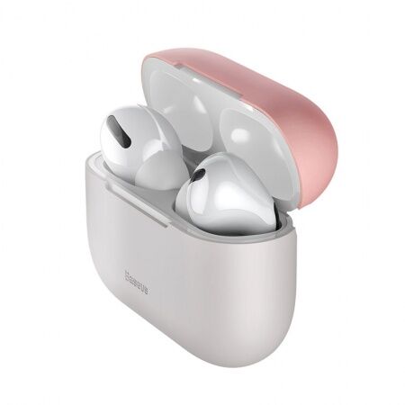 Чехол BASEUS Super Thin для Airpods Pro, розовый+серый - 2