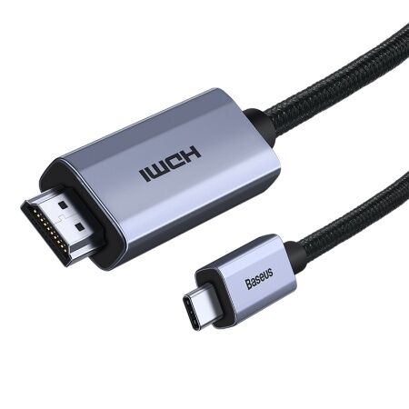 Кабель HDMI BASEUS High Definition Series Graphene, Type-C - HDMI 4K, 2 м, черный - 2