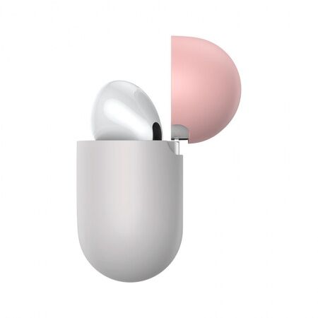 Чехол BASEUS Super Thin для Airpods Pro, розовый+серый - 5