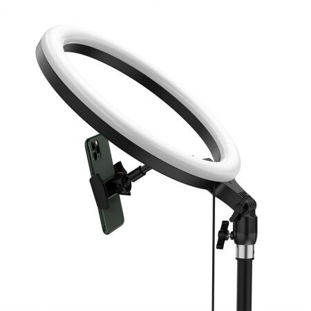 Кольцо-лампа для селфи BASEUS Live Stream Holder-floor Stand, 2A, черный - 4
