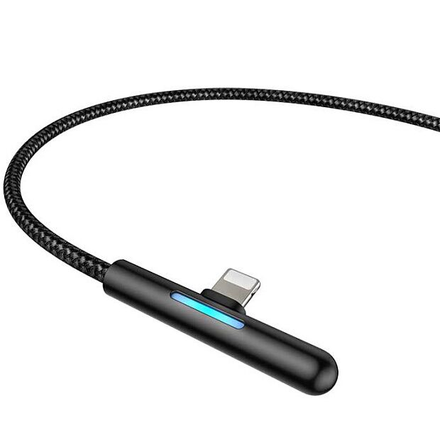 Кабель USB BASEUS Iridescent Lamp, USB - Lightning, 2.4А, 1 м, черный, игровой - 4