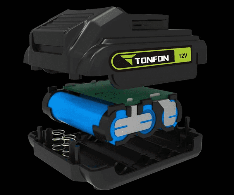 Аккумулятор для шуруповерта Xiaomi Tonfon Cordless 12v Impact Gun Drill в разрезе