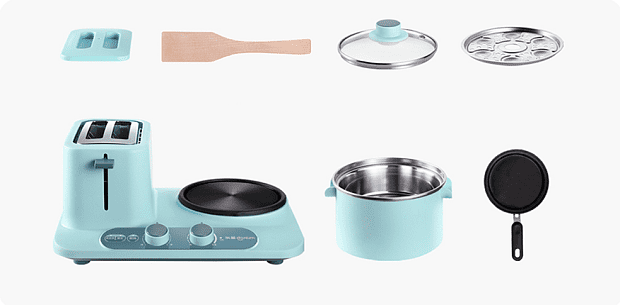 Плита и тостер Donlim Multi-Function Breakfast Machine (Blue/Голубой) - 2